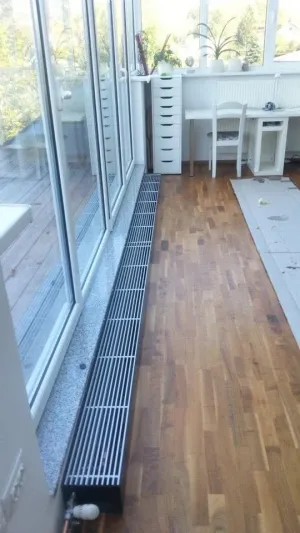 Montaža talnega konvektorja