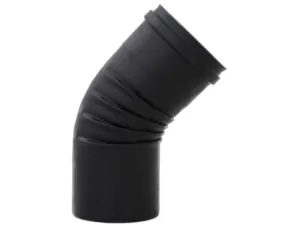 Črno inox koleno vlečeno